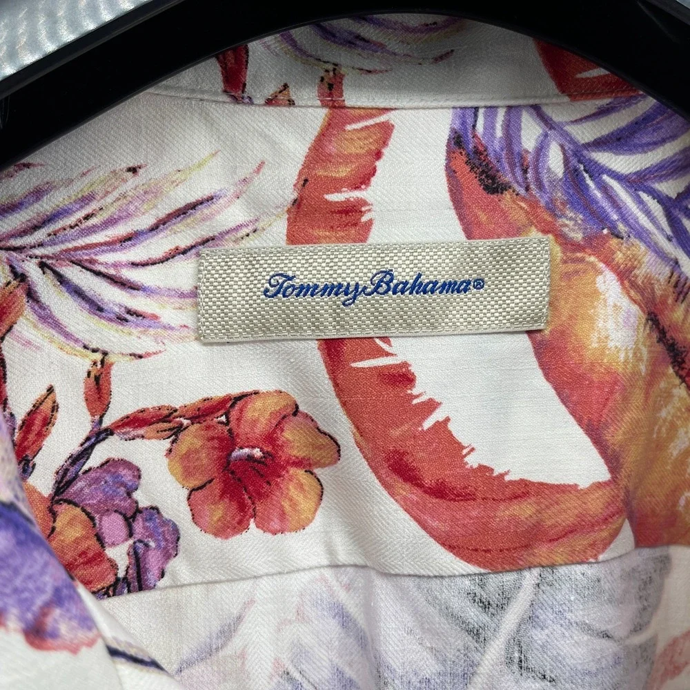 Tommy Baham Silk Shirt Mens‎ XXL Multicolor Floral Hawaiian